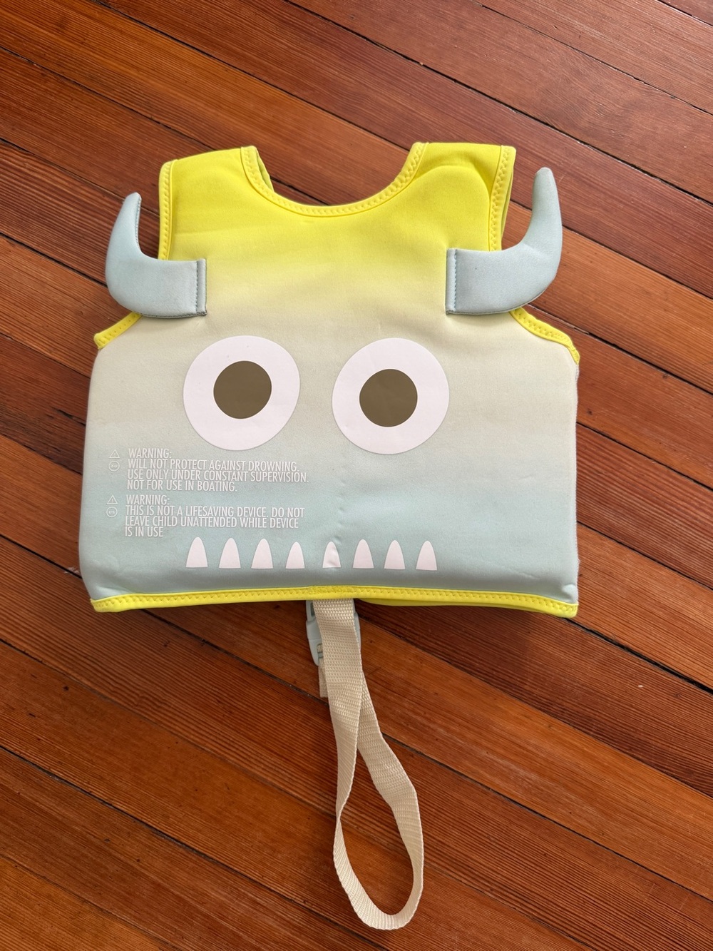 Sunnylife Kids Monster Swim Vest in Yellow and Light Blue